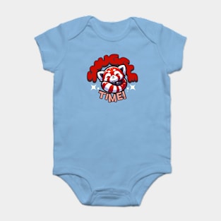 Cute Chibi Red Panda - Napping for Snuggle Time Baby Bodysuit